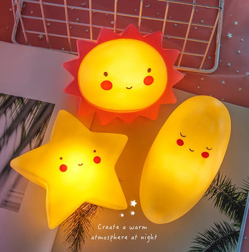 Cute Clouds, Stars & Moon LED Sleep Aid Toy for Kids - Ideal Feeding Light