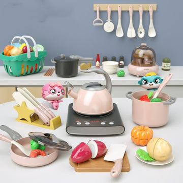 Interactive Kitchen Play Set for Kids – Realistic Sound & Light Baby Cooking Rice Cooker Toy Set