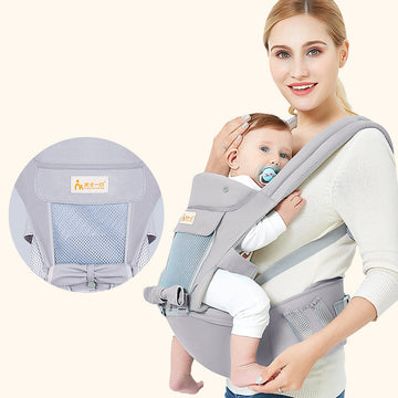 TotTrek™ Fold & Go Baby Carrier with Lumbar Support Waist Stool