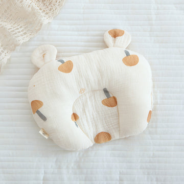 Soft Cotton Gauze Infant Pillow – Baby Flat Head Correction & Head Support